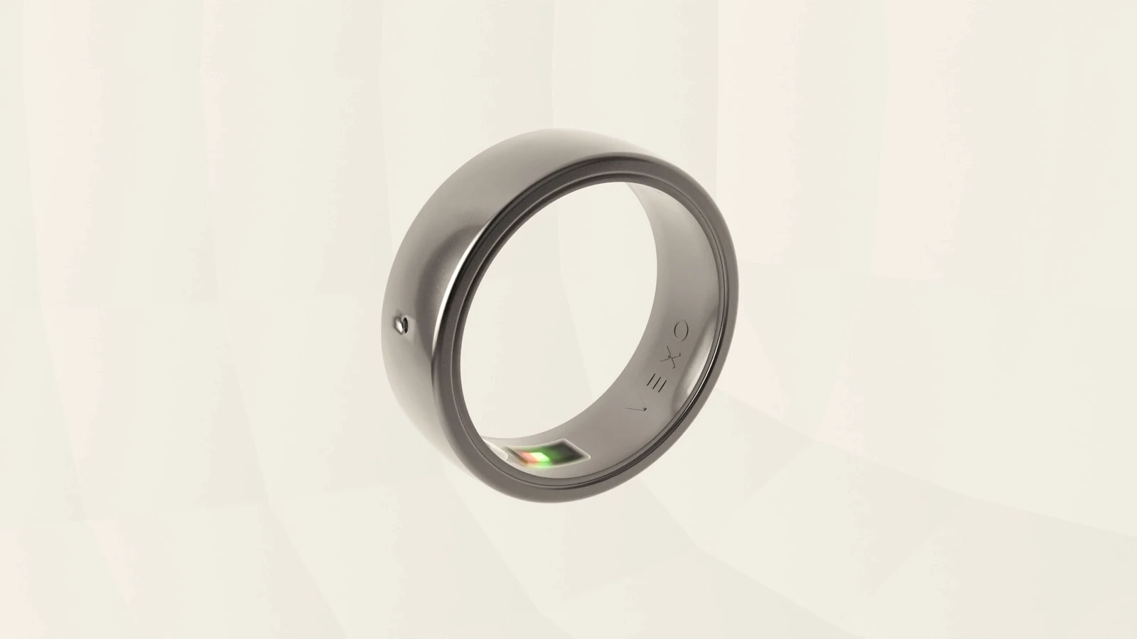 The Vexo ring, showing the optical sensor window on the inside of the band